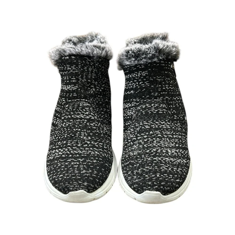 Telic Apres-Ski Recovery Comfort Boot Granite Gray Ankle High Top Faux Fur Sz 8